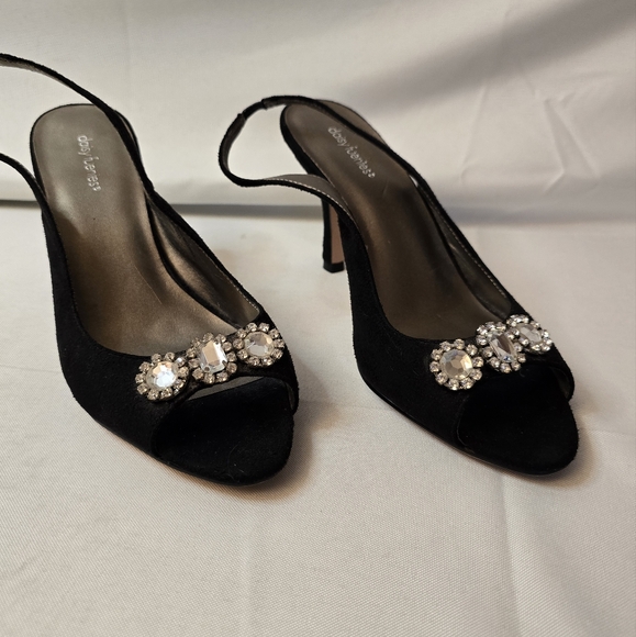 Daisy Fuentes suede rhinestone heels, 7.5 - Picture 3 of 7